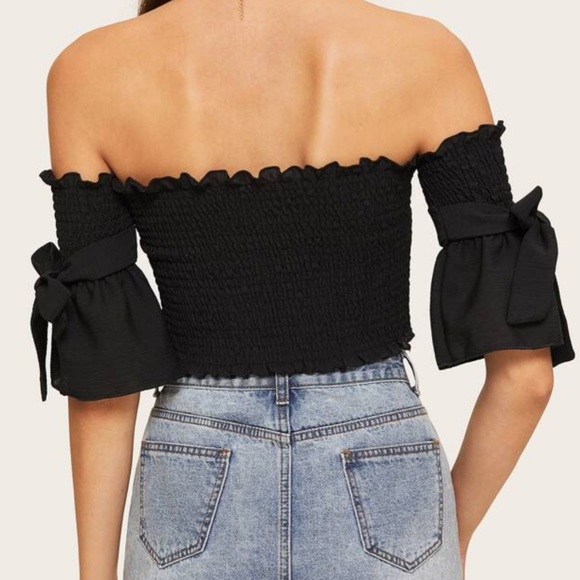 NEW Crop Bardot Top - Picture 2 of 4